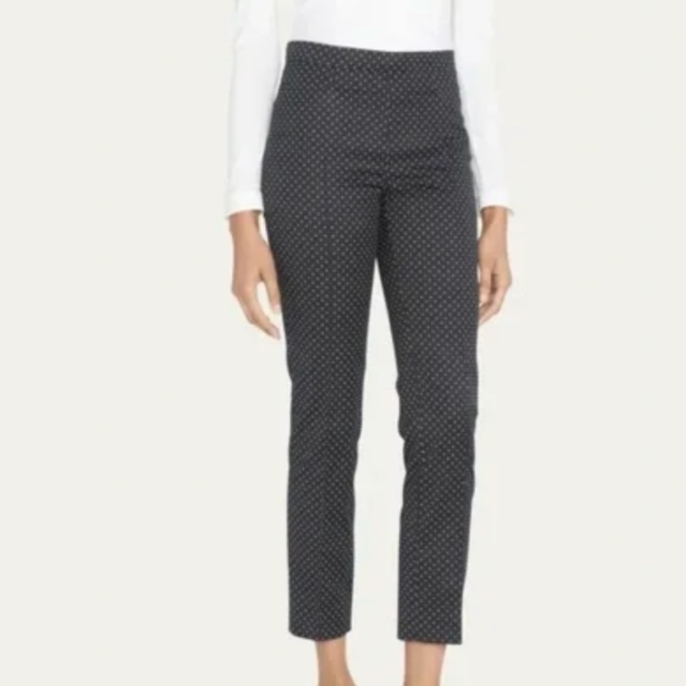 Akris Punto Franca Mini Dot Stretch Trouser Pants Size 8